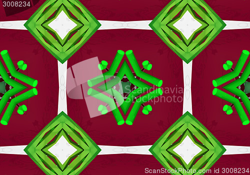 Image of Ethnic pattern. Abstract kaleidoscope  fabric design.