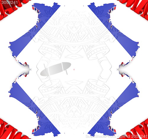 Image of Ethnic pattern. Abstract kaleidoscope  fabric design.