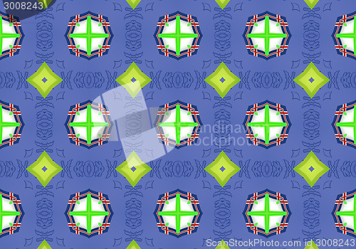 Image of Ethnic pattern. Abstract kaleidoscope  fabric design.