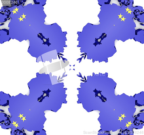 Image of Ethnic pattern. Abstract kaleidoscope  fabric design.