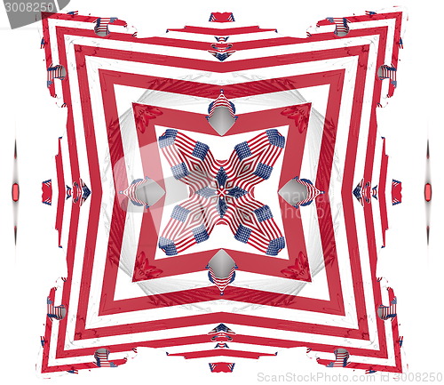 Image of Ethnic pattern. Abstract kaleidoscope  fabric design.