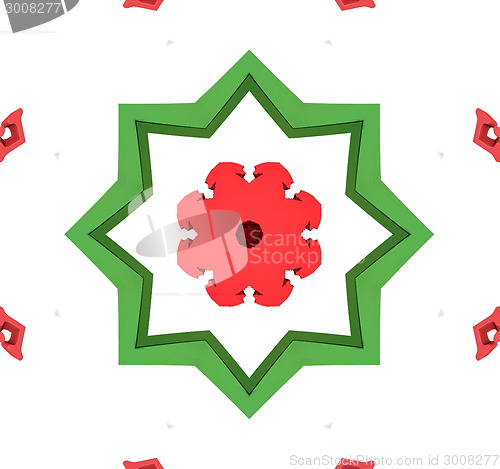 Image of Ethnic pattern. Abstract kaleidoscope  fabric design.
