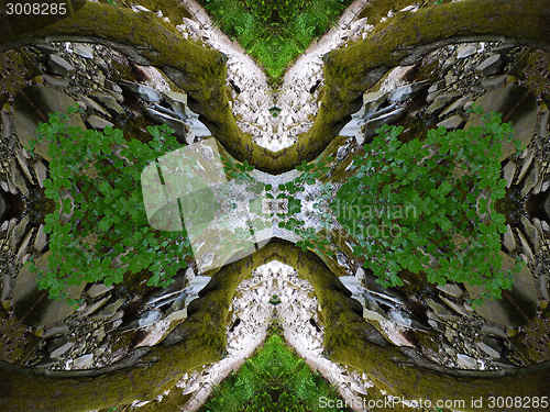 Image of Ethnic pattern. Abstract kaleidoscope  fabric design.