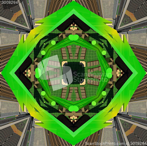 Image of Ethnic pattern. Abstract kaleidoscope  fabric design.