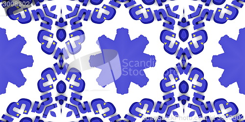 Image of Ethnic pattern. Abstract kaleidoscope  fabric design.