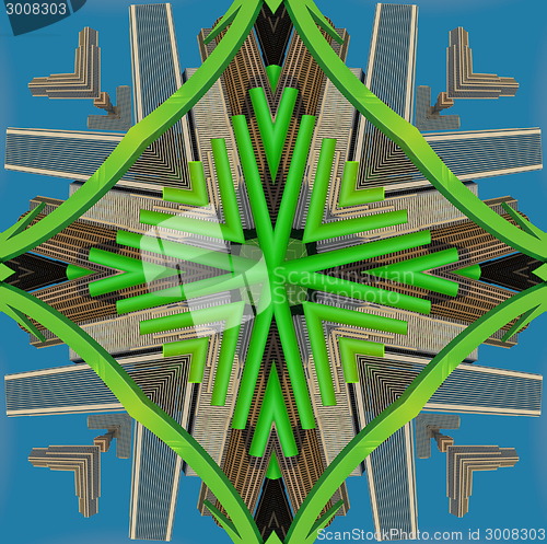 Image of Ethnic pattern. Abstract kaleidoscope  fabric design.