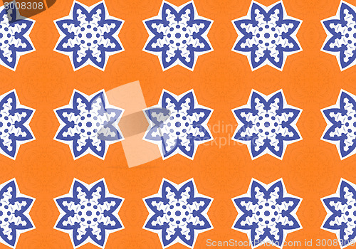 Image of Ethnic pattern. Abstract kaleidoscope  fabric design.
