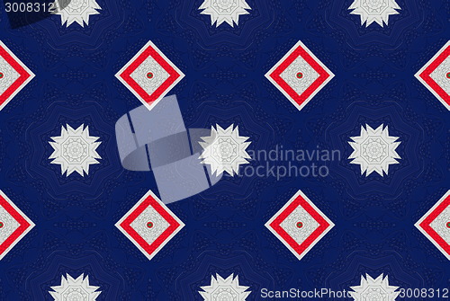 Image of Ethnic pattern. Abstract kaleidoscope  fabric design.