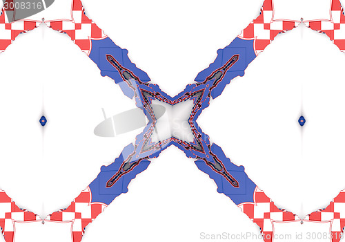 Image of Ethnic pattern. Abstract kaleidoscope  fabric design.