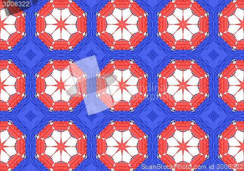 Image of Ethnic pattern. Abstract kaleidoscope  fabric design.