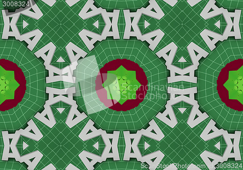 Image of Ethnic pattern. Abstract kaleidoscope  fabric design.