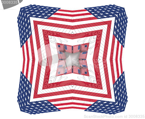 Image of Ethnic pattern. Abstract kaleidoscope  fabric design.