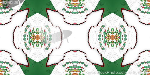 Image of Ethnic pattern. Abstract kaleidoscope  fabric design.