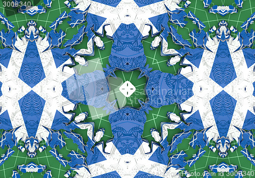 Image of Ethnic pattern. Abstract kaleidoscope  fabric design.