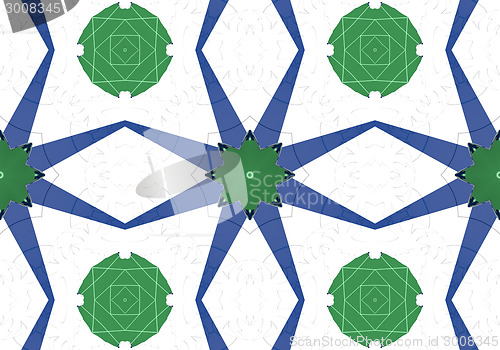 Image of Ethnic pattern. Abstract kaleidoscope  fabric design.