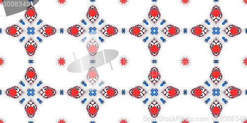 Image of Ethnic pattern. Abstract kaleidoscope  fabric design.