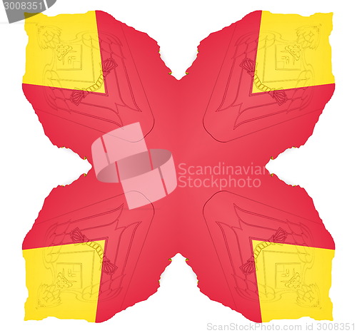 Image of Ethnic pattern. Abstract kaleidoscope  fabric design.