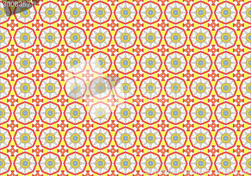 Image of Ethnic pattern. Abstract kaleidoscope  fabric design.