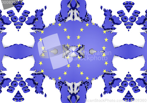 Image of Ethnic pattern. Abstract kaleidoscope  fabric design.
