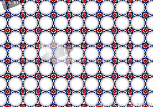 Image of Ethnic pattern. Abstract kaleidoscope  fabric design.