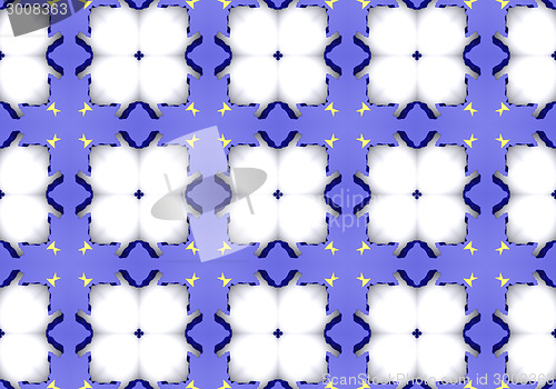 Image of Ethnic pattern. Abstract kaleidoscope  fabric design.