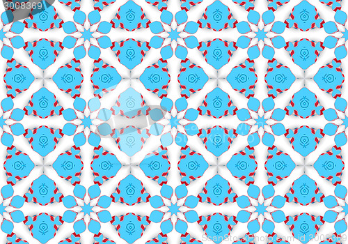 Image of Ethnic pattern. Abstract kaleidoscope  fabric design.