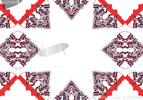 Image of Ethnic pattern. Abstract kaleidoscope  fabric design.