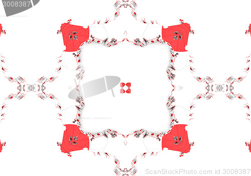 Image of Ethnic pattern. Abstract kaleidoscope  fabric design.