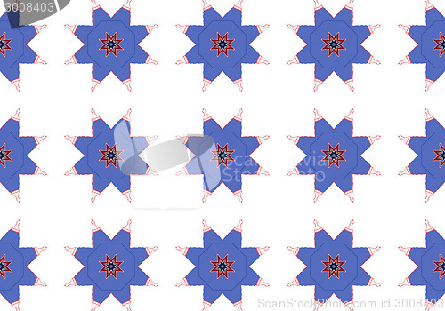 Image of Ethnic pattern. Abstract kaleidoscope  fabric design.
