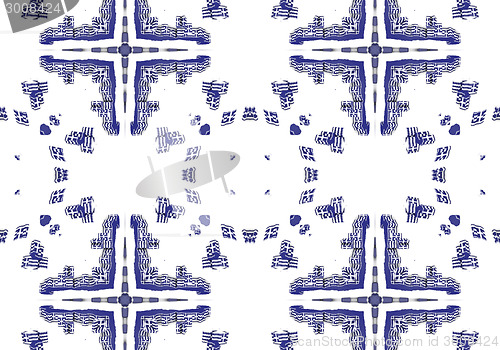 Image of Ethnic pattern. Abstract kaleidoscope  fabric design.