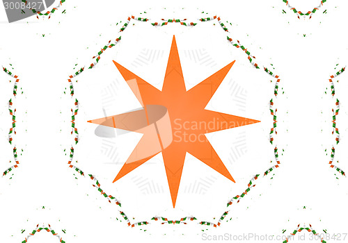 Image of Ethnic pattern. Abstract kaleidoscope  fabric design.