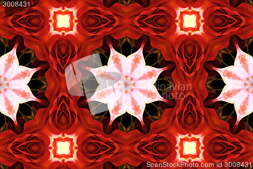 Image of Ethnic pattern. Abstract kaleidoscope  fabric design.