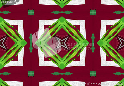 Image of Ethnic pattern. Abstract kaleidoscope  fabric design.