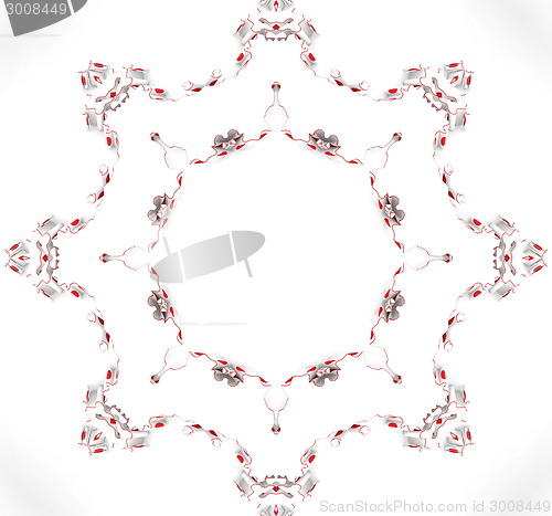 Image of Ethnic pattern. Abstract kaleidoscope  fabric design.