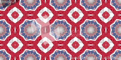 Image of Ethnic pattern. Abstract kaleidoscope  fabric design.