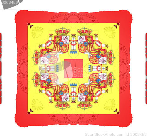 Image of Ethnic pattern. Abstract kaleidoscope  fabric design.