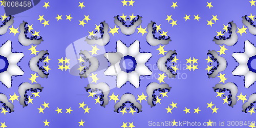 Image of Ethnic pattern. Abstract kaleidoscope  fabric design.