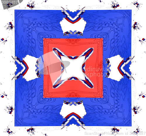 Image of Ethnic pattern. Abstract kaleidoscope  fabric design.
