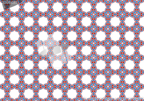 Image of Ethnic pattern. Abstract kaleidoscope  fabric design.