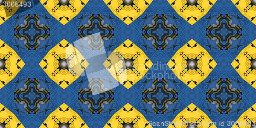 Image of Ethnic pattern. Abstract kaleidoscope  fabric design.