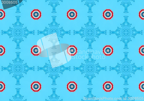 Image of Ethnic pattern. Abstract kaleidoscope  fabric design.