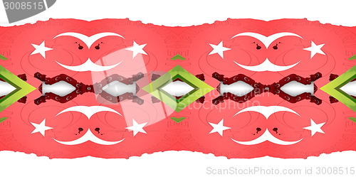 Image of Ethnic pattern. Abstract kaleidoscope  fabric design.
