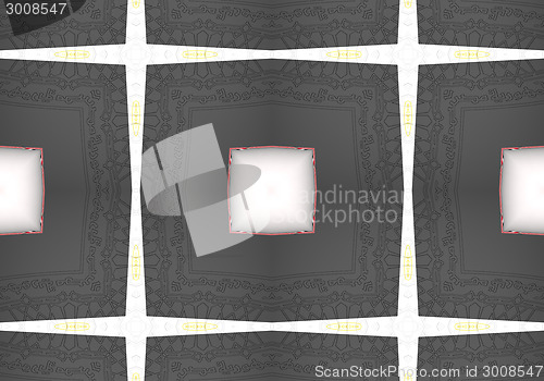 Image of Ethnic pattern. Abstract kaleidoscope  fabric design.