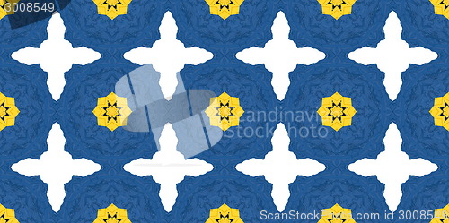 Image of Ethnic pattern. Abstract kaleidoscope  fabric design.