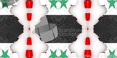 Image of Ethnic pattern. Abstract kaleidoscope  fabric design.