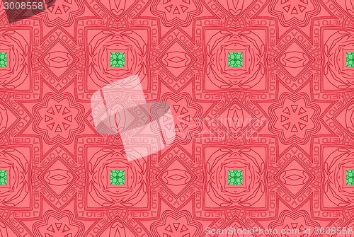 Image of Ethnic pattern. Abstract kaleidoscope  fabric design.