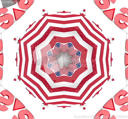 Image of Ethnic pattern. Abstract kaleidoscope  fabric design.