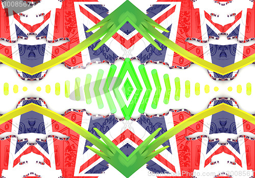 Image of Ethnic pattern. Abstract kaleidoscope  fabric design.
