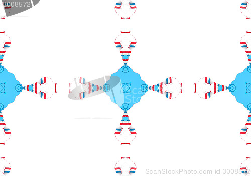 Image of Ethnic pattern. Abstract kaleidoscope  fabric design.