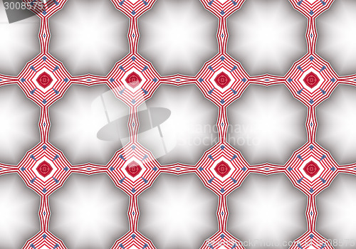 Image of Ethnic pattern. Abstract kaleidoscope  fabric design.